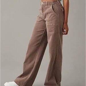 American Eagle super high rise baggy wide leg pants